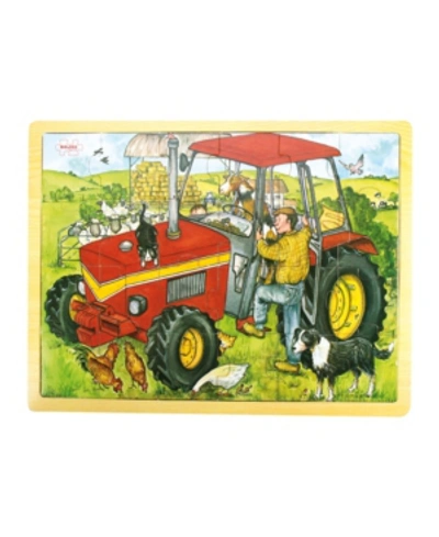Bigjigs Toys 24 Piece Tray Puzzle, Tractor