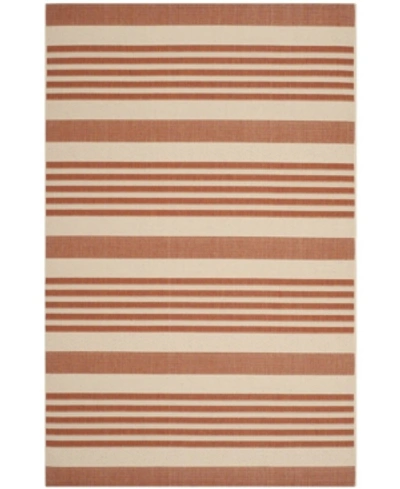 Safavieh Courtyard Cy6062 Terracotta And Beige 9' X 12' Sisal Weave Outdoor Area Rug In Red