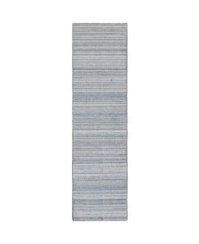 Liora Manne Dakota Stripe 2' X 8' Runner Rug In Blue
