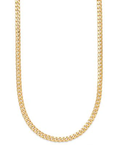 Macy's Cuban Link Chain Necklace Collection In 14k Gold In Yellow Gold