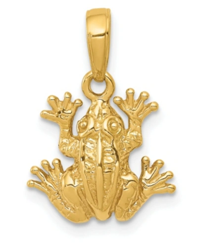 Macy's Frog Pendant In 14k Yellow Gold