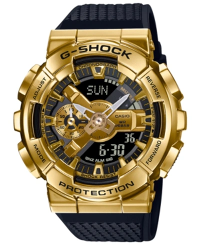 G-shock Men's Analog-digital Black Resin Strap Watch 52mm In Black And Gold