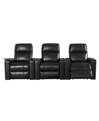 Abbyson Living Thomas Power Faux Leather Recliner, Set Of 3 In Black
