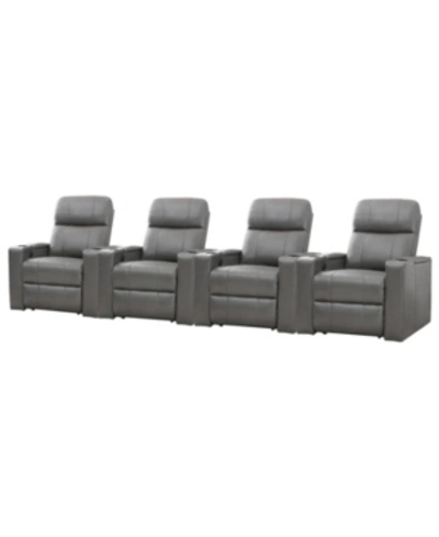 Abbyson Living Thomas Power Recliner (set Of 4) In Grey