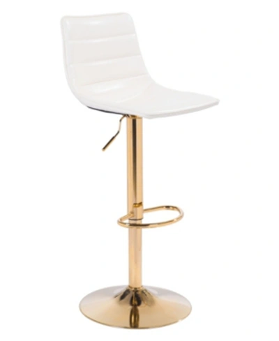 Zuo Prima Bar Chair In White