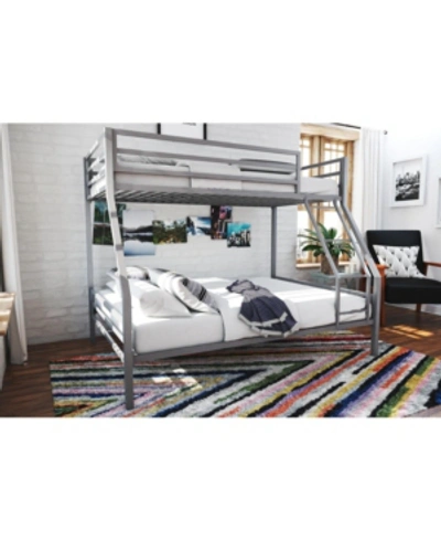 Novogratz Maxwell Twin Over Full Metal Bunk Bed In Gray