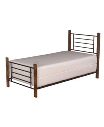 Hillsdale Raymond Metal And Wood Twin Bed In Black