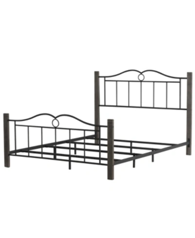Hillsdale Dumont Arched Metal And Wood Queen Bed In Black