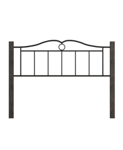 Hillsdale Dumont Arched Metal And Wood Full Headboard In Black