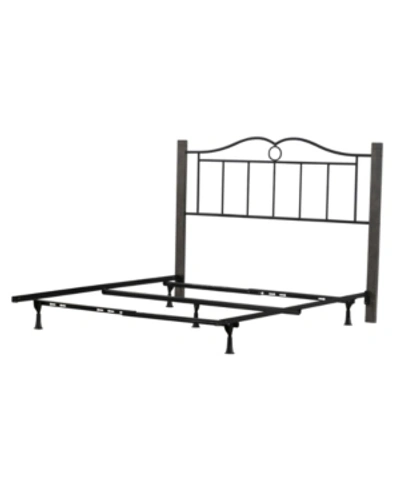 Hillsdale Dumont Arched Metal And Wood Full Headboard With Bed Frame In Black