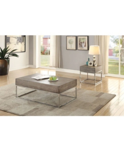 Acme Furniture Cecil Ii End Table In Gray