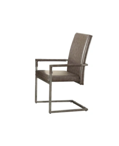 Acme Furniture Lazarus Arm Chair, Set Of 2 In Gray