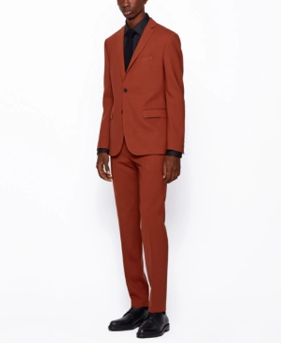 Hugo Boss Boss Men's Seval/upton Extra-slim-fit Patterned Suit In Open  Orange | ModeSens