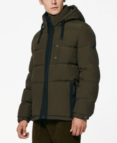 Marc New York Men's Hubble Crinkle Down Jacket In Olive