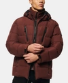 Marc New York Montrose Men's Down Filled Mid Length Puffer Jacket In Oxblood