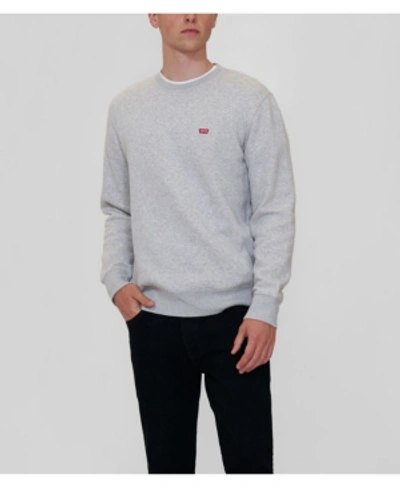 Levi's Men's Core Crew Regular Fit Long Sleeve Sweatshirt In Gray Heather