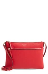 Kate Spade Medium Polly Leather Crossbody Bag In Hot Chili