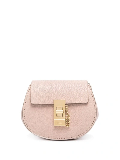 Chloé Mini Drew Crossbody Backpack In Pink