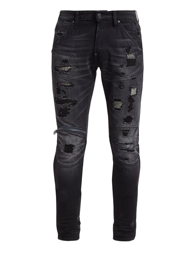 G-star Raw 5620 3d Zip Knee Skinny Jeans In Black Denim