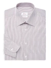 Brioni Men's Stripe Cotton Shirt In White Brown