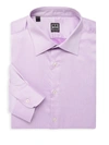 Ike Behar William Cotton Dress Shirt In Purple