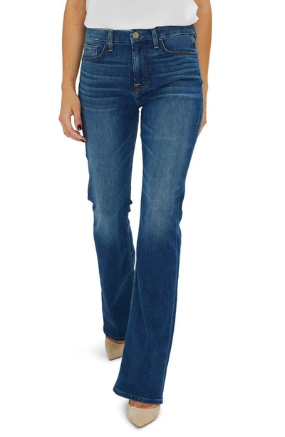 Jen7 By 7 For All Mankind Mid-rise Slim-fit Bootcut Jeans In Classic Medblue
