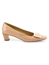 Roger Vivier Belle Vivier Patent Leather Pumps In Nude