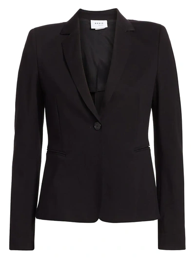 Akris Punto Elements Jersey One-button Blazer In Black