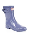 Hunter Women's Refined Short Gloss Rain Boots In Blue