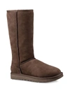 Ugg Classic Tall Ii Shearling-lined Suede Boots In Chocolate
