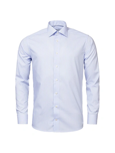 Eton Slim-fit Fine Striped Dress Shirt In Blue