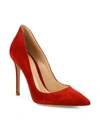 Gianvito Rossi Women's Ellipsis High-back Suede Pumps In Red