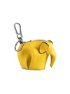 Loewe Elephant Leather Coin Purse Charm In Yellow