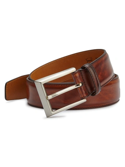 Saks Fifth Avenue Collection By Magnanni Leather Belt In Cognac