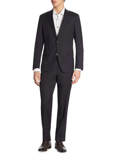 Saks Fifth Avenue Collection By Samuelsohn Classic-fit Wool Suit In Navy