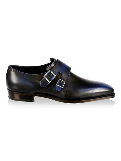 Corthay Men's Arca Twin Pullman French Calf Leather Shoes In Blue