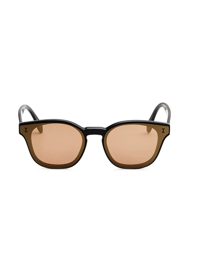 Illesteva Martinique 61mm Rectangle Sunglasses In Matte Black