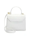 Nancy Gonzalez Medium Lily Crocodile Top Handle Bag In White