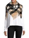 Burberry Half Mega Cashmere Scarf In Camel