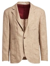 Brunello Cucinelli Men's Wool & Cashmere Blazer In Tan