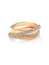 Repossi Berbere 18k Rose Gold & Pav Diamond Ring