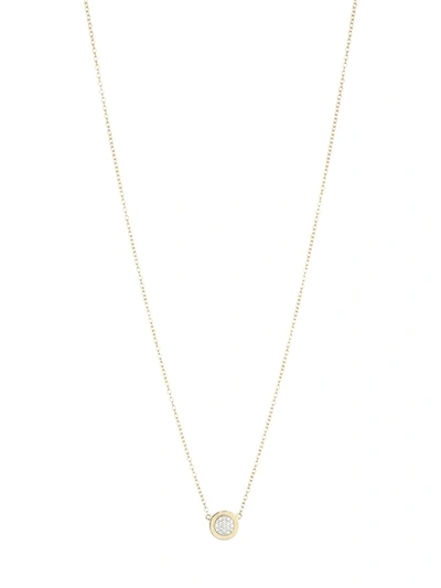 Phillips House 14k Yellow Gold & Diamond Micro Infinity Plate Necklace