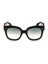 Celine 54mm Square Plastic Sunglasses In Black