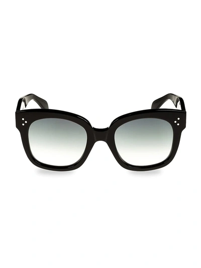 Celine 54mm Square Plastic Sunglasses In Black