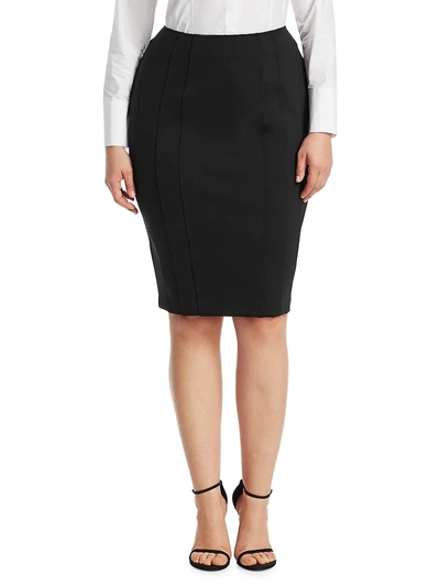 Ashley Graham X Marina Rinaldi Women's Ocraceo Pencil Skirt In Black