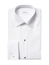 Eton Slim-fit Pique Long-sleeve Cotton Dress Shirt In White