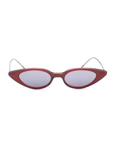 Illesteva Marianne 48mm Cat Eye Sunglasses In Burgundy