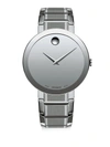 Movado Sapphire Stainless Steel Bracelet Watch In Silver