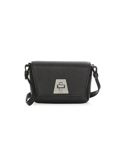Akris Little Anouk Day Leather Crossbody Bag In Black