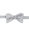 Eton Men's Grosgrain Silk Bow Tie In Silver
